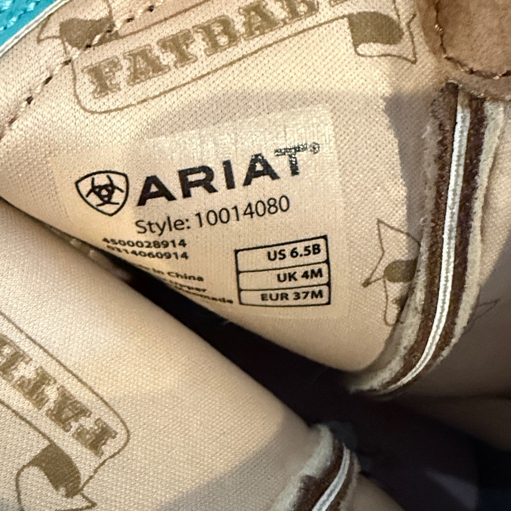 Ariat FatBaby Boots with Turquoise Accents - Picture 5 of 7
